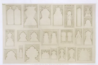 Islamische und maurische Bogendesigns für Balkone, Fenster usw., aus 